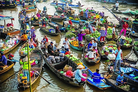 Chợ nổi Cái Răng, điểm dừng chân không thể thiếu trên dòng sông Mê Kông