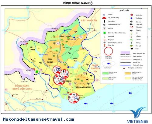 Vị trí địa hình Nam Bộ